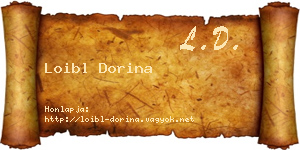 Loibl Dorina névjegykártya